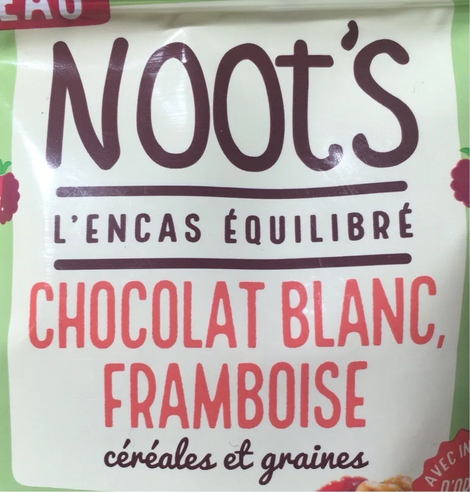 L’encas équilibré chocolat blanc framboise