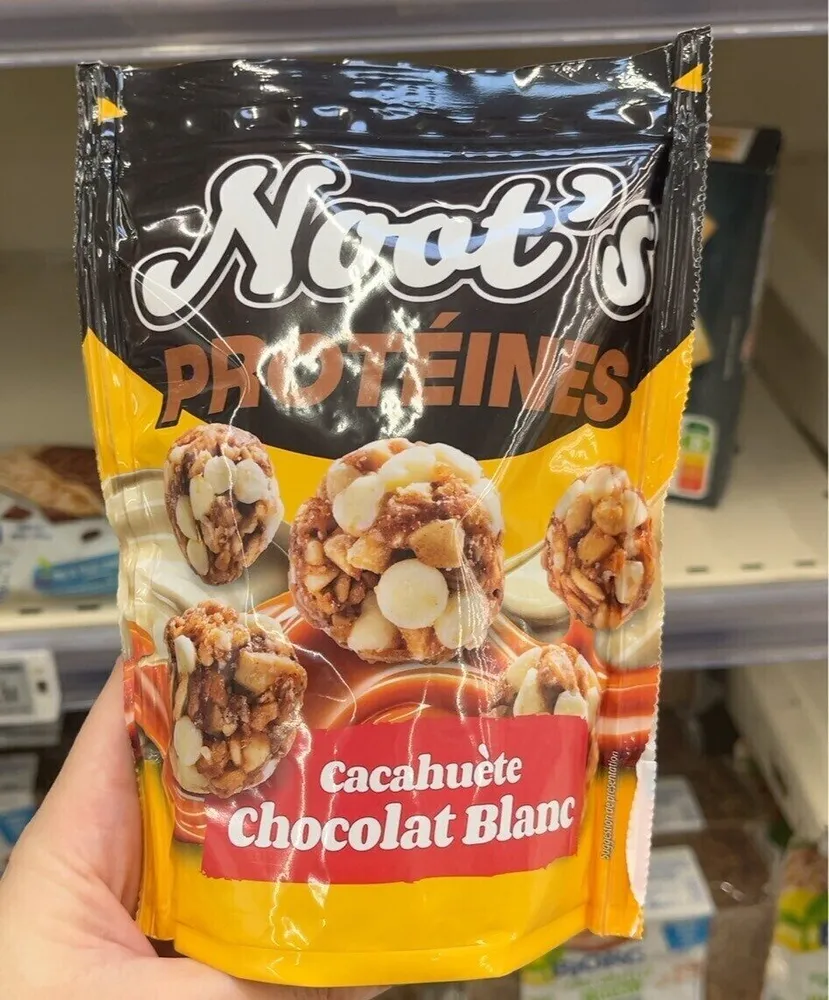 Protéines cacahouète chocolat blanc