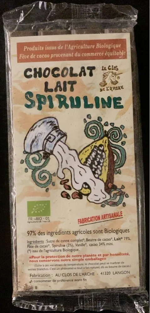 Chocolat Lait Spiruline