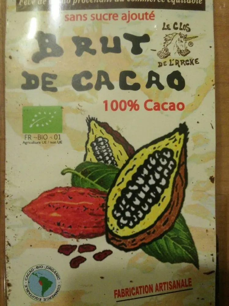 Brut de cacao sans sucre
