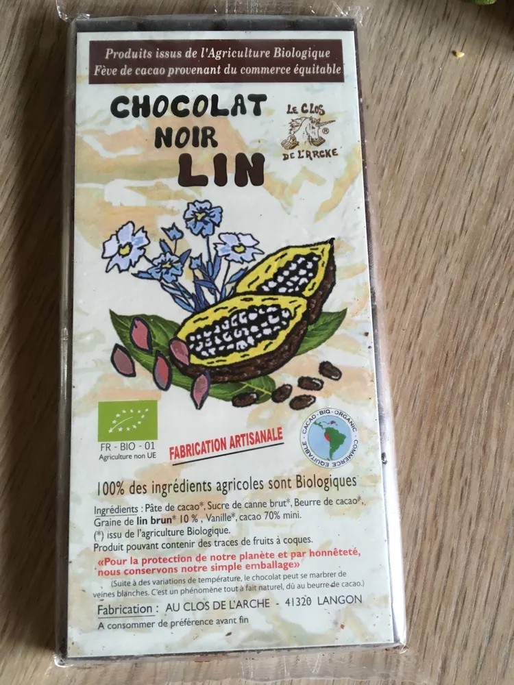 Chocolat noir lin