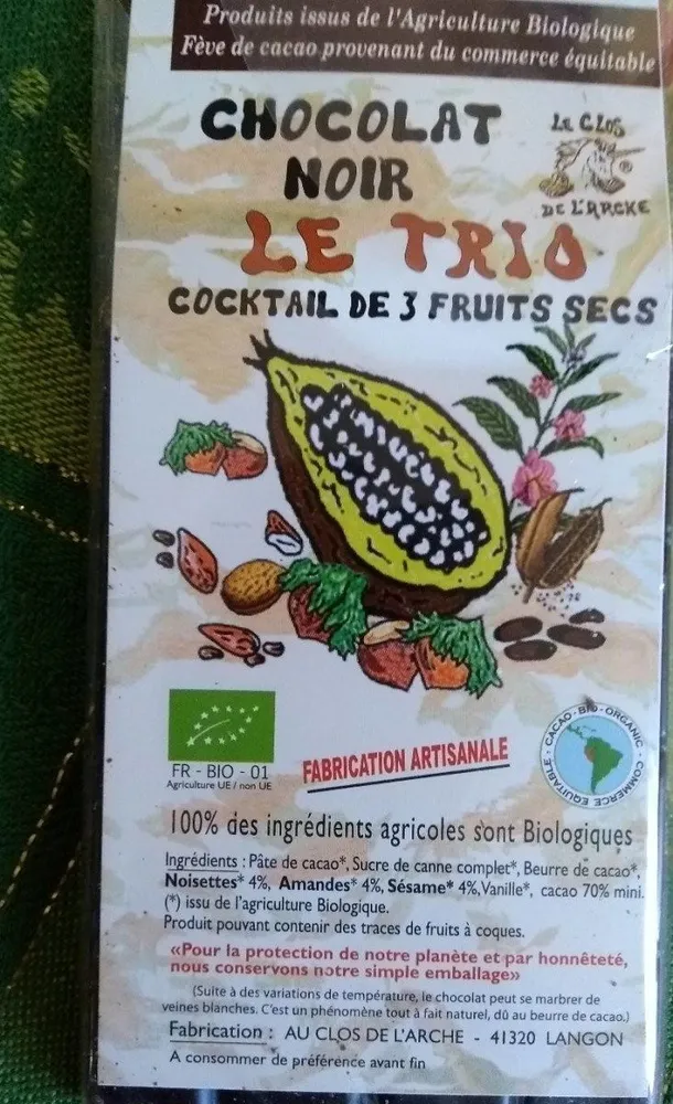 Chocolat noir le trio marque