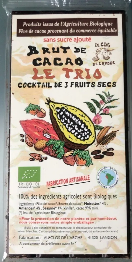 Brut de cacao - Le trio cocktail de 3 fruits secs