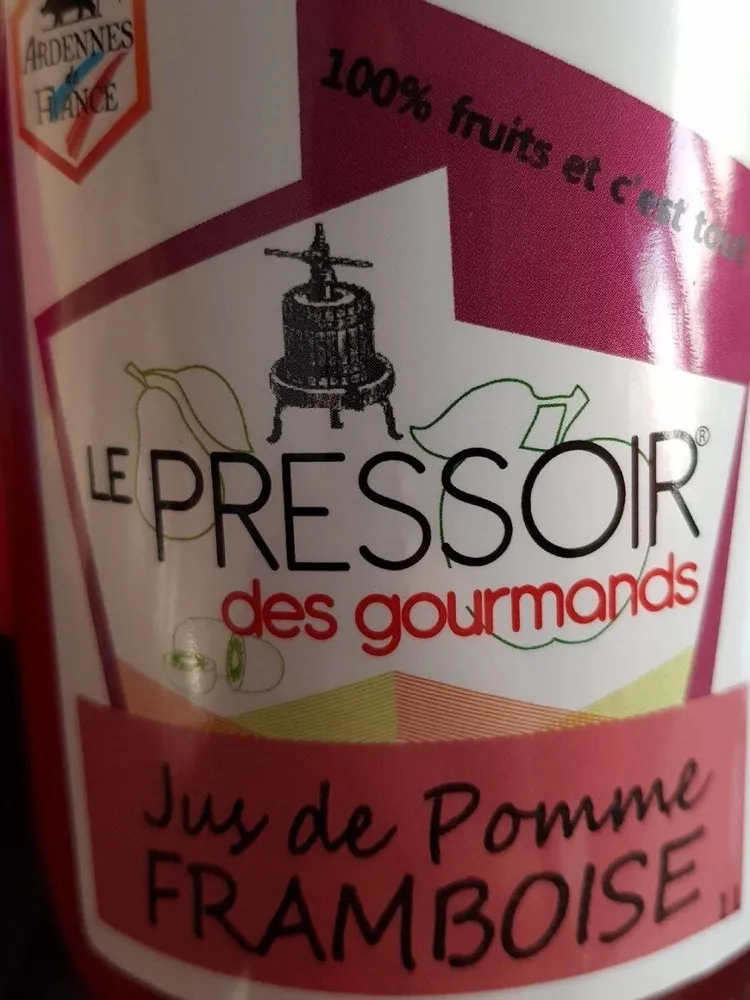 Jus de pomme framboise