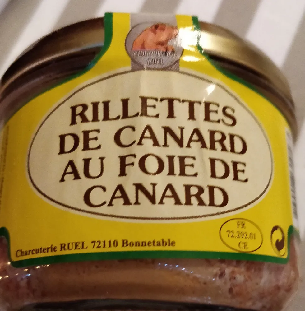 Rillettes de canard au foie de canard