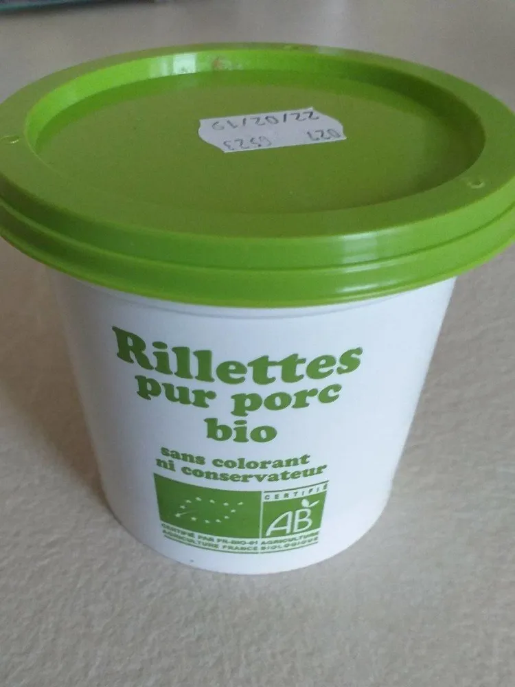 Rillettes pur porc bio