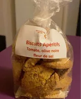 Biscuits apéritifs (tomates, olive noire, fleur de sel)