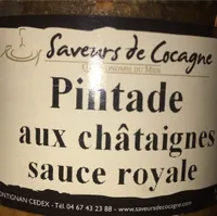 Pintade aux chataignes sauce royale