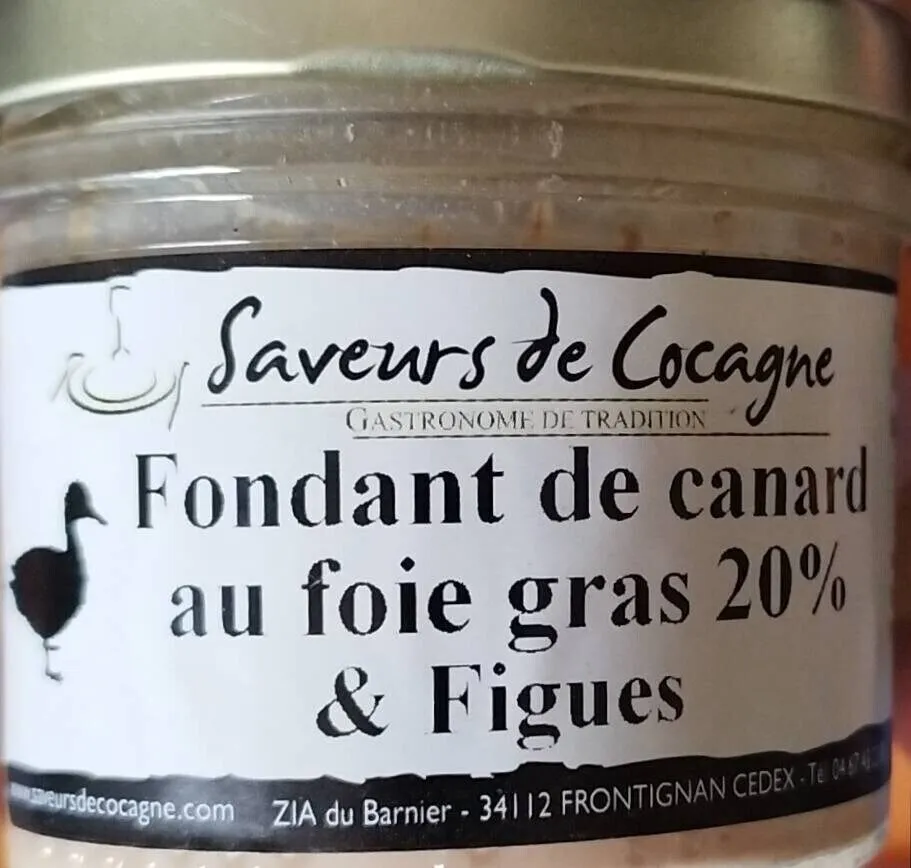 Fondant de canard au foie gras 20 % et figues