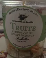 Rillette de truite citron confit eclat d'orange