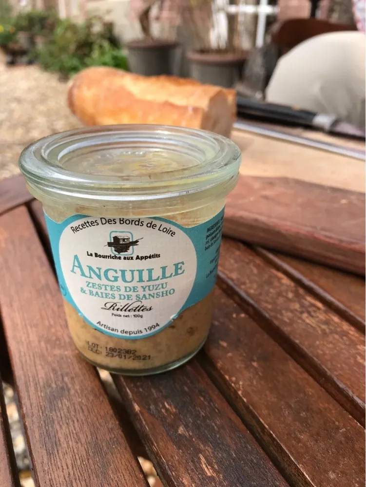 Anguille et zestes de yuzu ( rillettes)