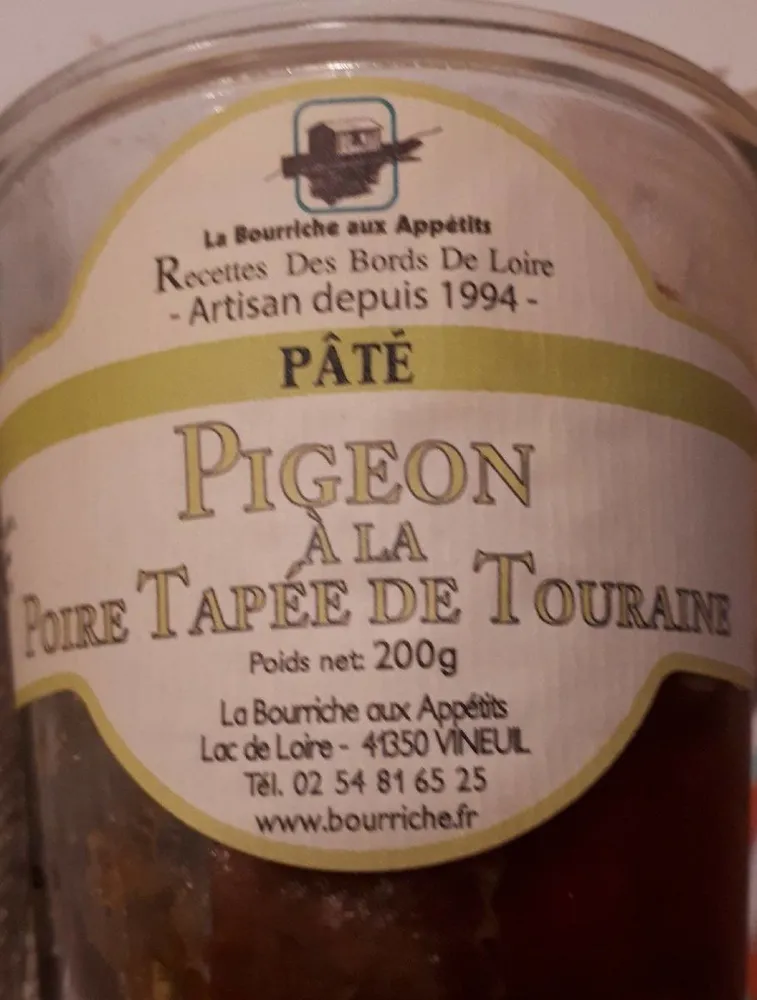 Pigeon à la poire tapée de Touraine