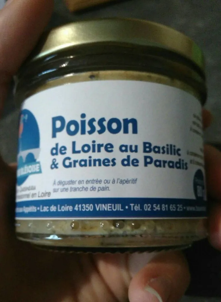 Poisson de Loire au Basilic & graines de Paradis