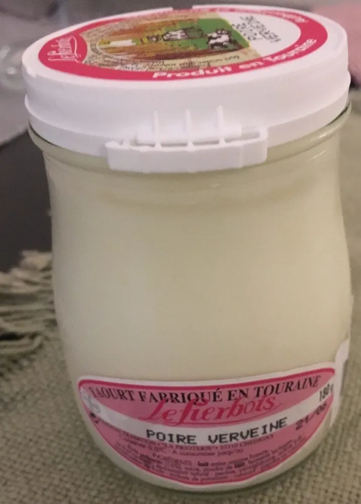 Yaourt poire verveine Le fierbois
