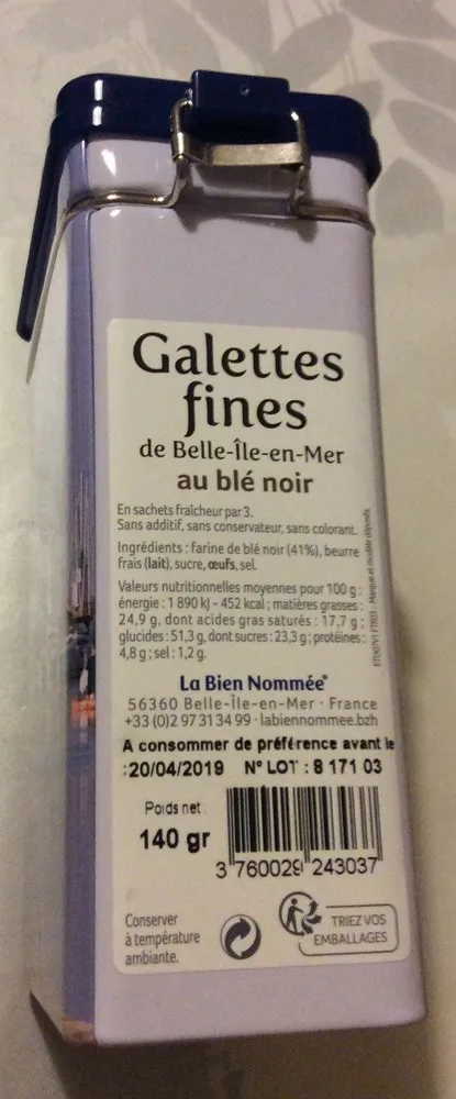 Galette fines de Belle-Île-en-Mer