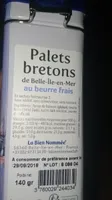 Palets bretons de belle-île-en-mer au beurre frais