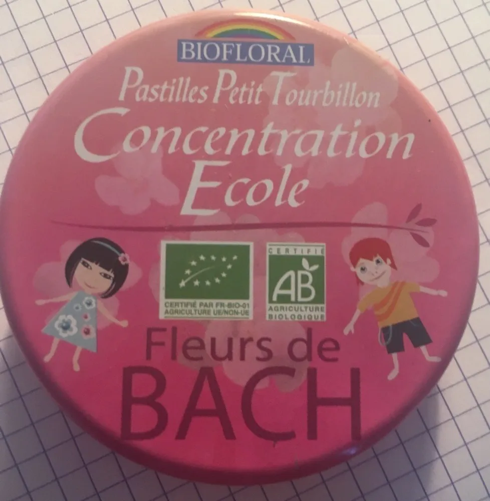 Pastilles Concentration école Bio - 50G - Biofloral