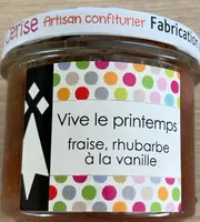 Confiture vive le printemps, fraise, rhubarbe à la vanille