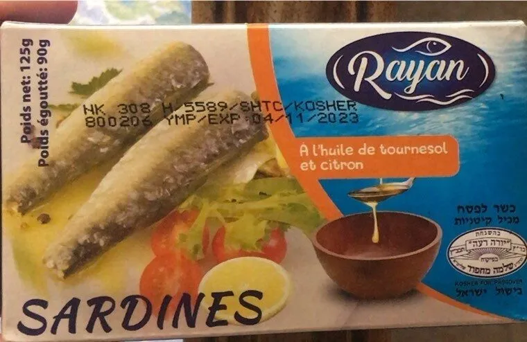 Sardines a l’huile et au Citron