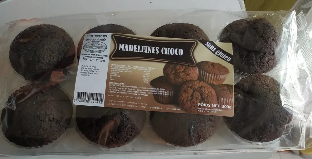 Madeleines Choco sans gluten