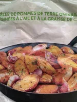 Pommes de terre grenaille à l'ail et à la graisse de canard