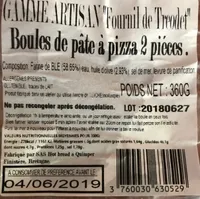 Boules de pâtes à pizza 2 piéces