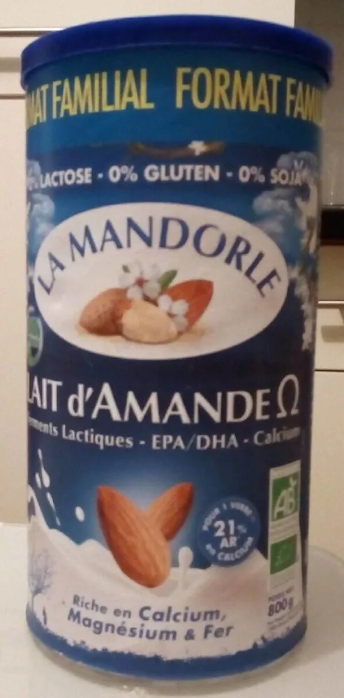 Lait D'amande Omega En Poudre Bio - 800 G - La Mandorle