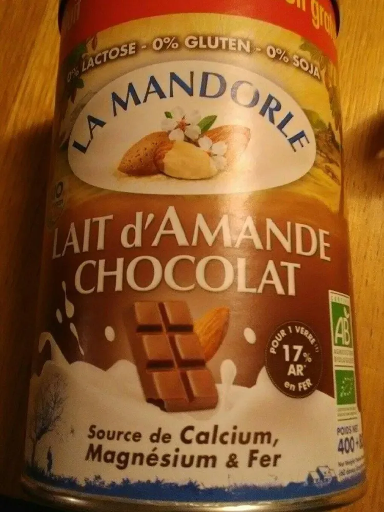 Lait d'amande chocolat