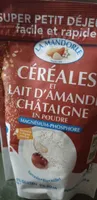 Céréales et lait d'amande châtaigne en poudre