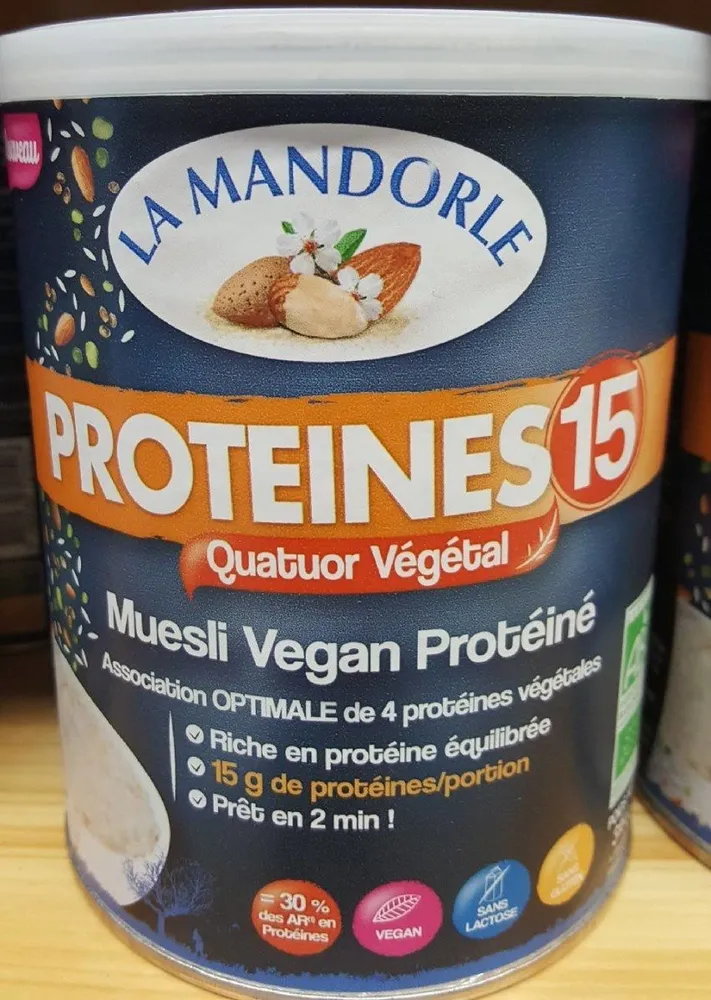Protéines 15 Quatuor Végétal Muesli Vegan Protéiné