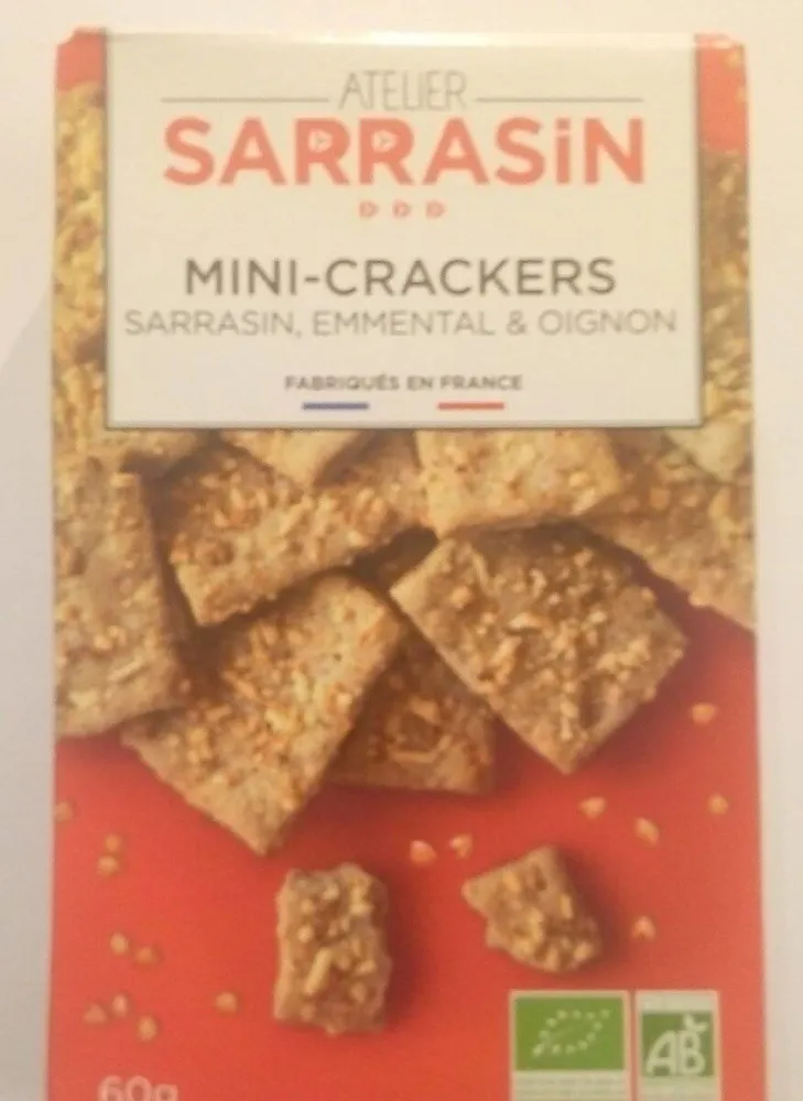 Mini Crackers sarrasin emmental oignon