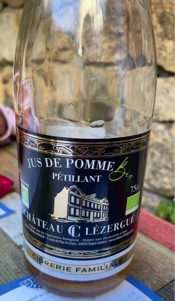 Jus de pomme pétillant