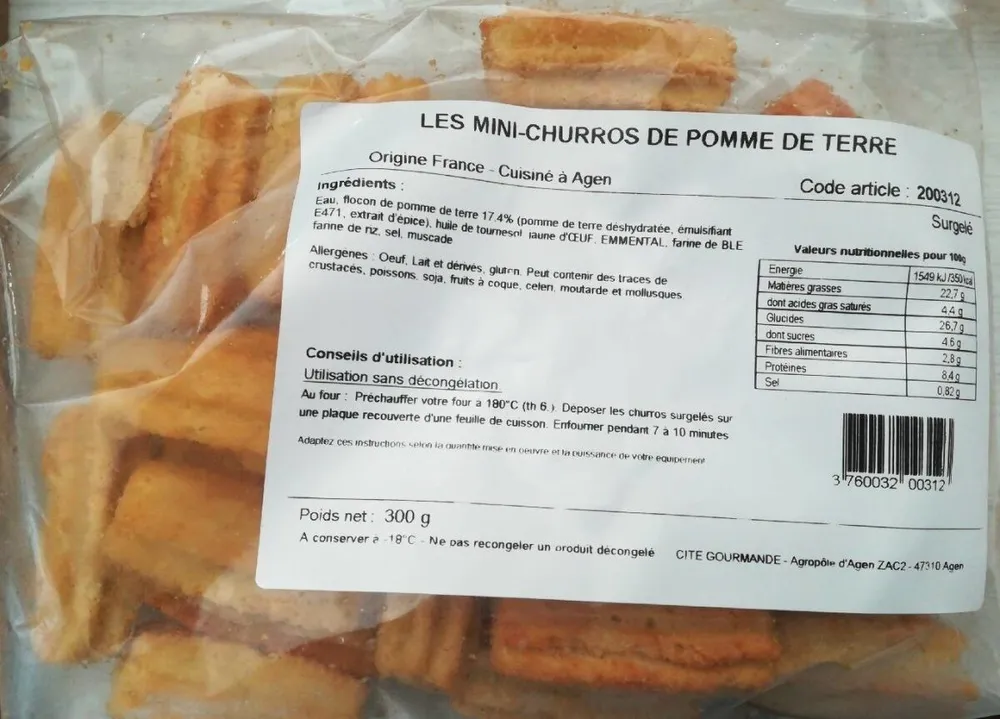 Mini churros de pommes de terre