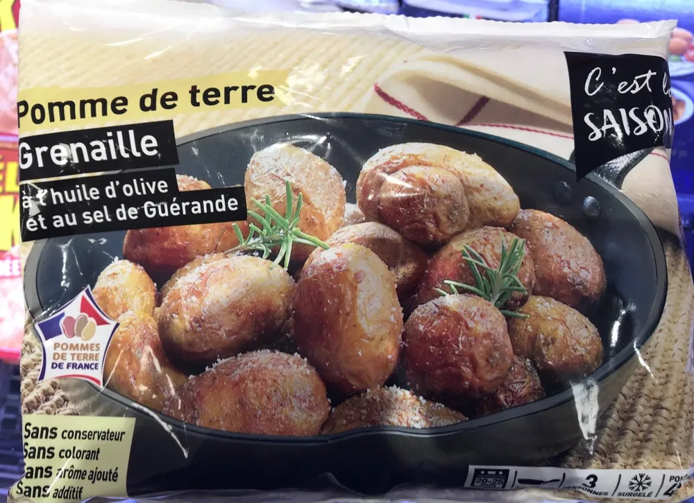 Pomme de terre grenaille à l'huile d'olive et au sel de Guérande