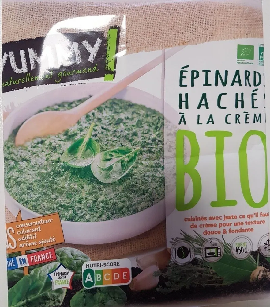 Épinards hachés à la crème BIO