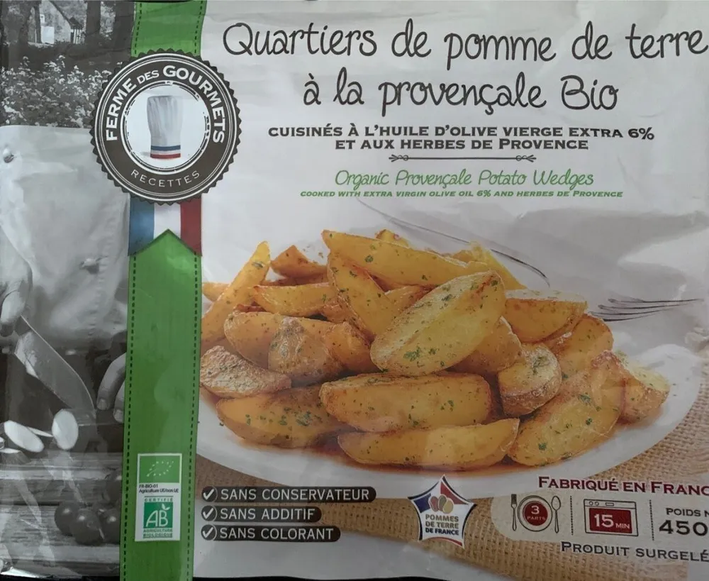 Quartiers de pommes de terre a la provencale bio