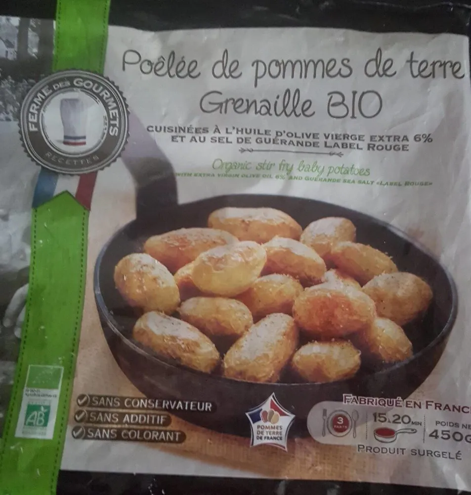 Poêlé de pommes de terre grenaille bio