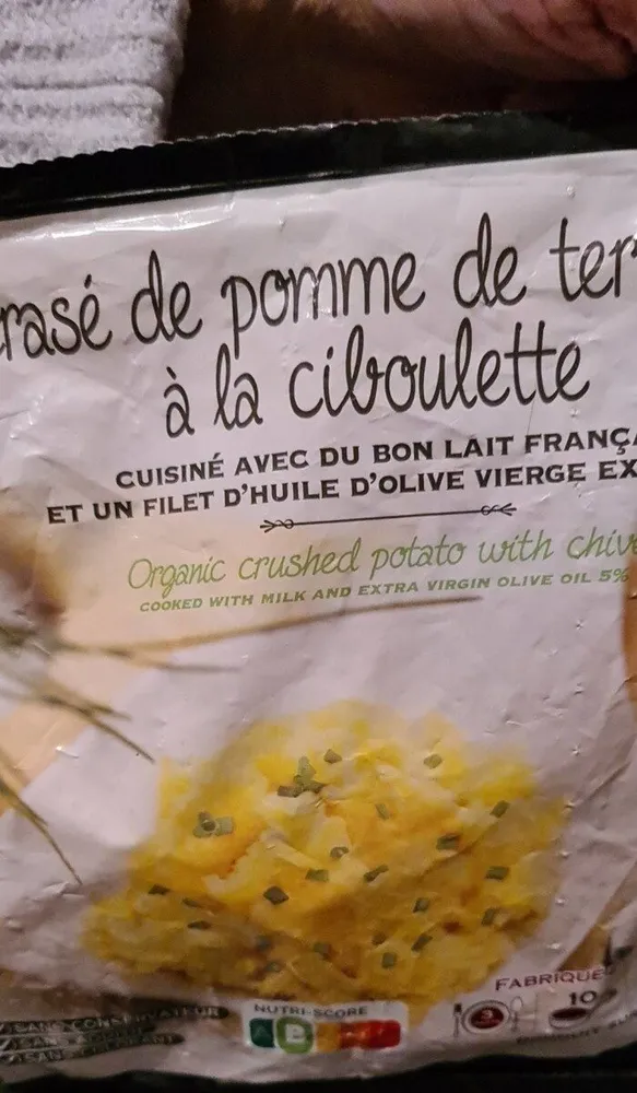 Écrasé de pomme de terre bio à la ciboulette