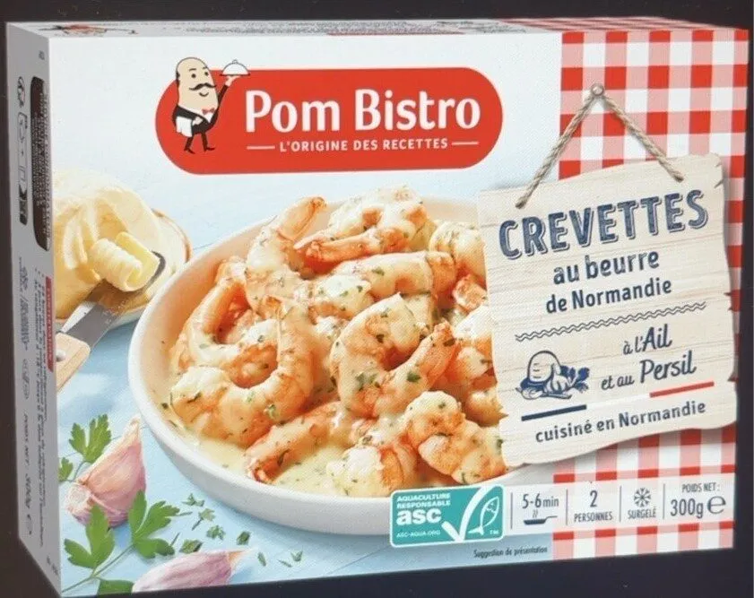 Crevettes au beurre de Normandie à l'ail et au persil