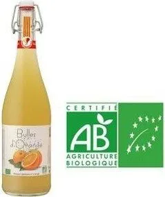 Bulles D'orange Bio, Boisson Gazeuse à L'orange.