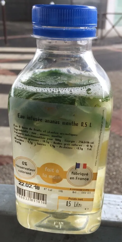 Eau infusé ananas/menthe