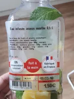 Eau infuser ananas menthe