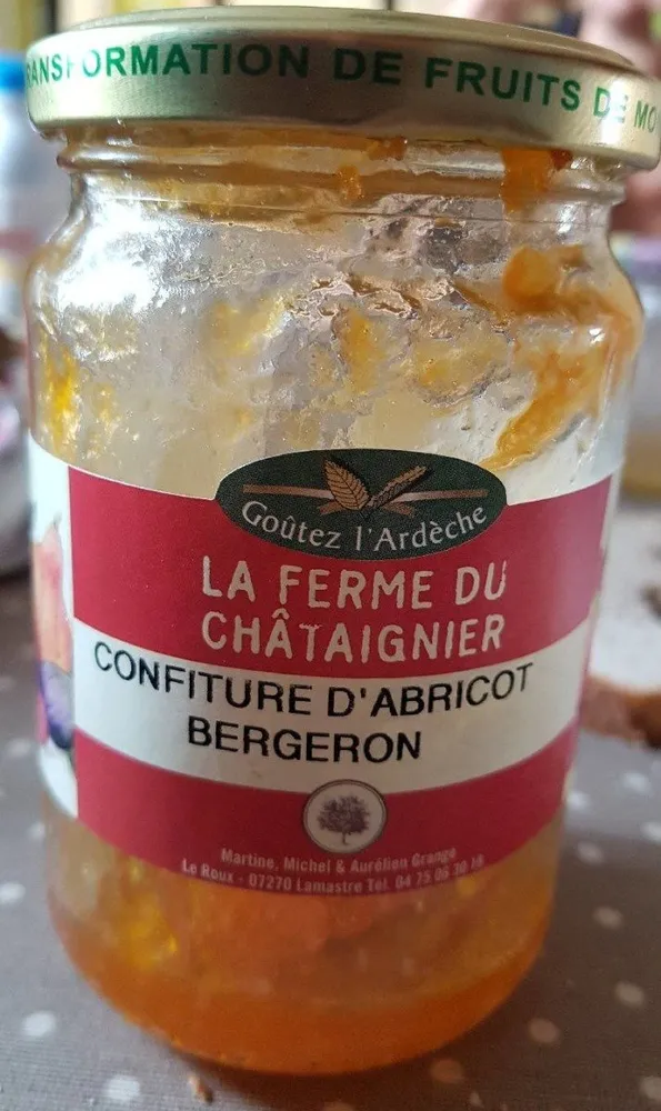 Confiture d'abricot Bergeron
