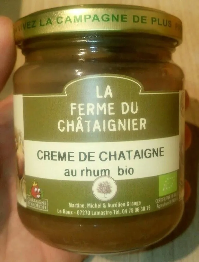 Crème de châtaigne au rhum bio