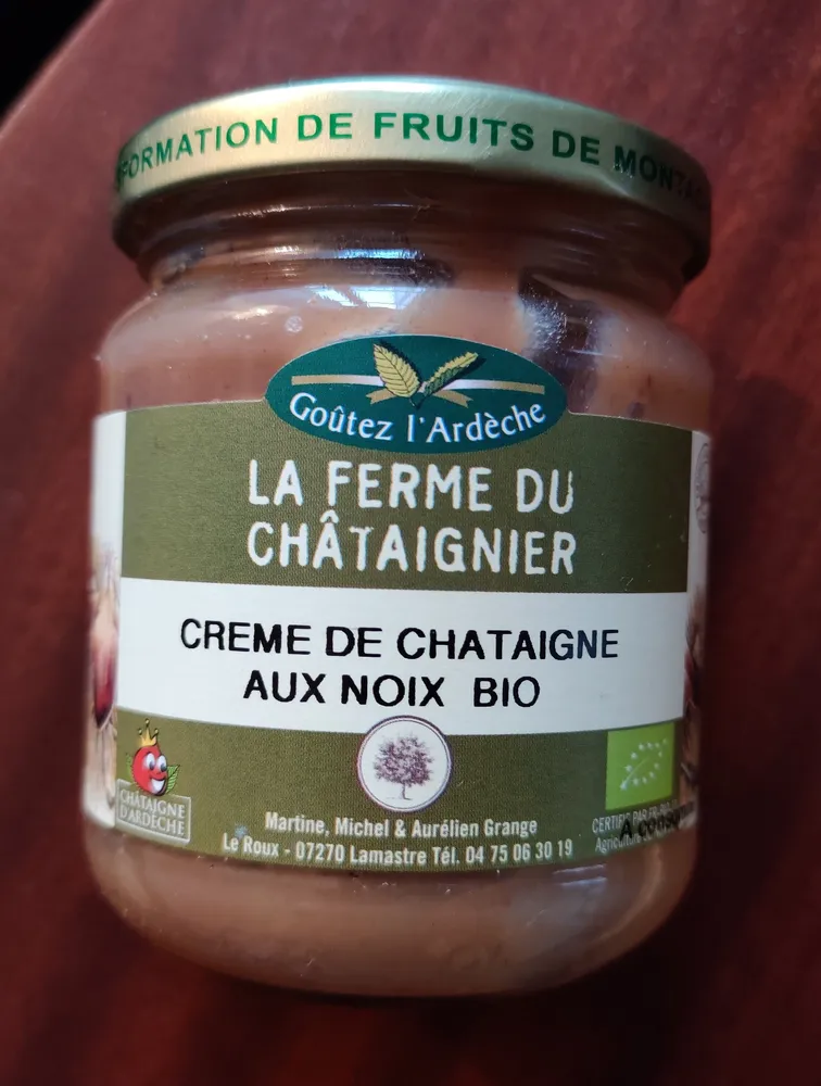 crème de châtaigne aux noix bio