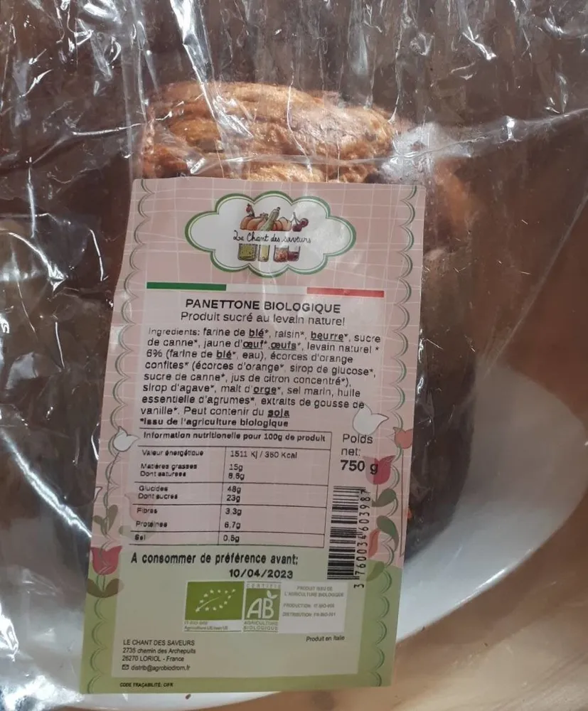 Panettone biologique