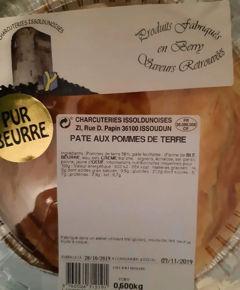 Pâté aux pommes  de terre