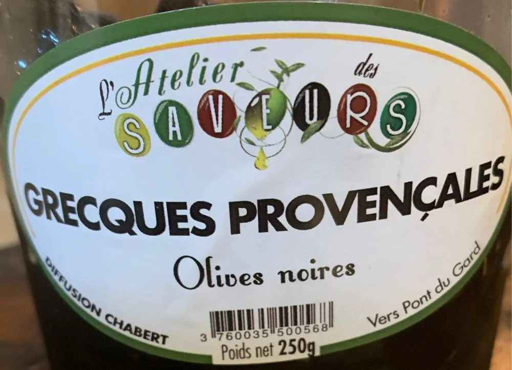 Olives noires GRECQUES PROVENÇALES