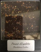 Tablette de chocolat noir 70,5% Piment d'espelette 80gr