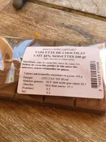 Tablette chocolat lait noisettes